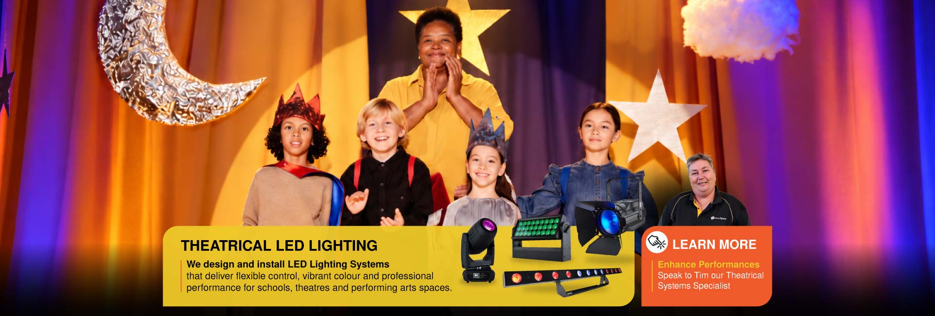 school performance theatrical led lighting queensland