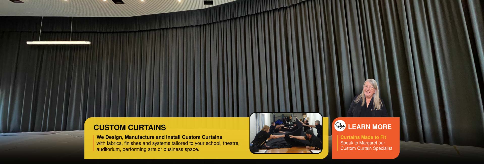 custom venue curtains stage queensland